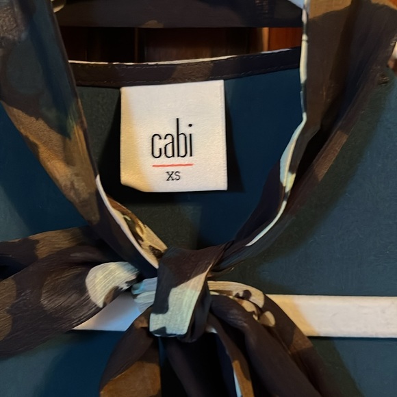 Cabi dress. Navy with brown, teal and cream. XS. Like new worn once. - Picture 10 of 13